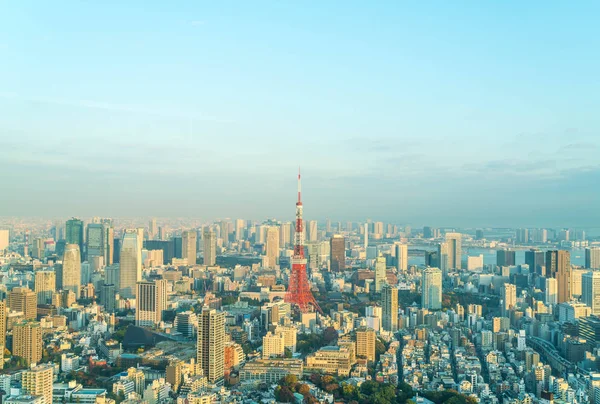 Tokyo City Skyline mit Tokyo Tower — Stockfoto
