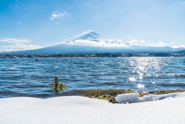Dağ Fuji San Kawaguchiko Gölü.