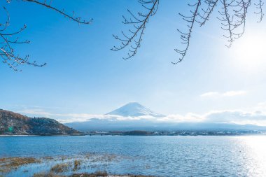 Dağ Fuji San Kawaguchiko Gölü.