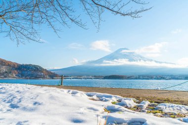 Dağ Fuji San Kawaguchiko Gölü.