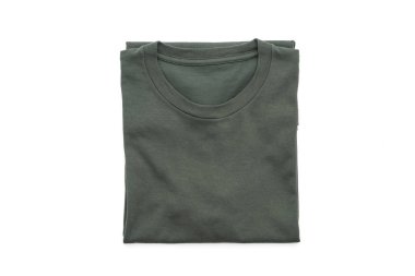 gömlek. beyaz üzerine katlanmış t-shirt 