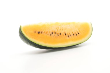 beyaz üzerine taze sarı karpuz 