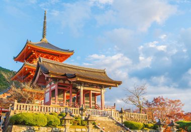 Kiyomizu-dera Tapınağı güzel mimari Kyoto,.