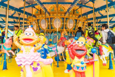 Osaka, Japonya - 21 Kasım 2016: temel tema park konumlar 