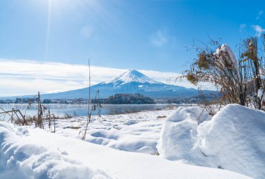 Dağ Fuji San Kawaguchiko Gölü.