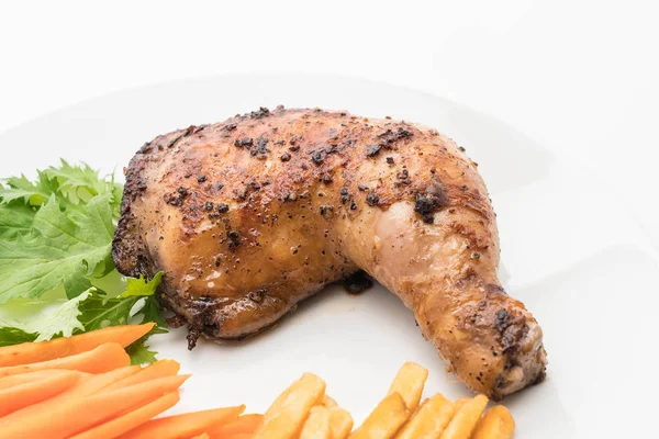 Thigh chicken steak — Stock Photo, Image