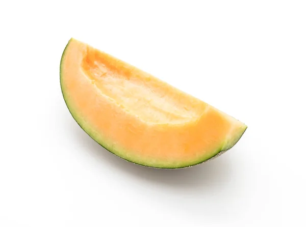 Melão cantaloupe em branco — Fotografia de Stock