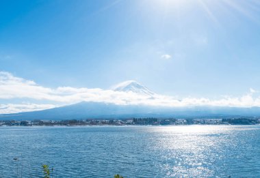 Dağ Fuji San Kawaguchiko Gölü.