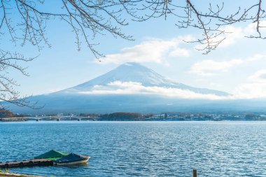 Dağ Fuji San Kawaguchiko Gölü.