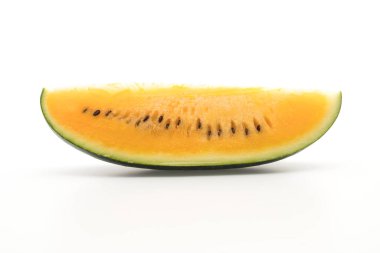 beyaz üzerine taze sarı karpuz 