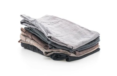 giyim üzerine beyaz yığınları