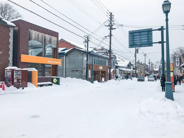 Hokkaido, Japonya - 15 Aralık 2016: Turist Sakai yürüyor — Stok fotoğraf