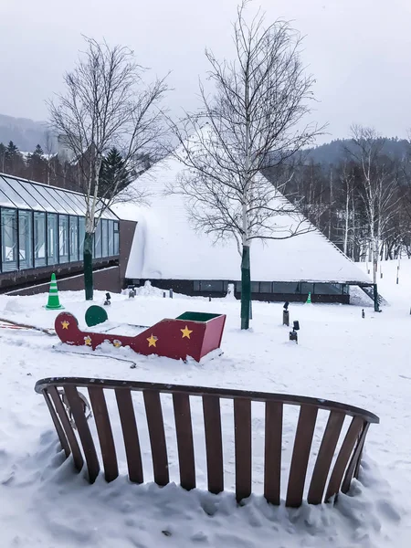 Outdoor patio with empty chair