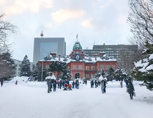 Sapporo, Japonya - 17 Aralık 2016: Eski Hokkaido hükümet memur — Stok fotoğraf