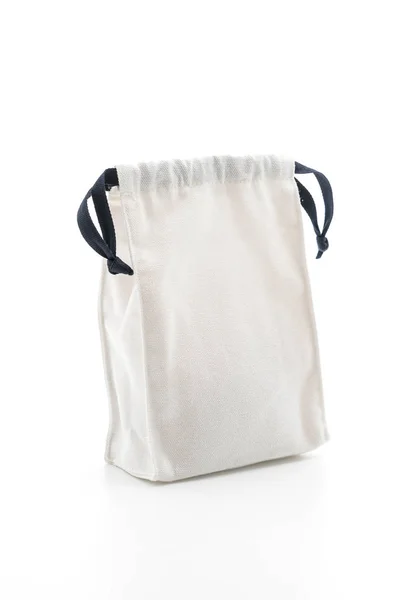Schöne Stofftasche auf weiß — Stockfoto