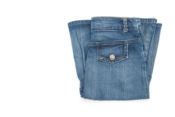 Jeans saia em branco — Fotografia de Stock