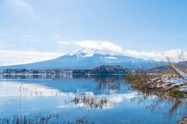 Dağ Fuji San Kawaguchiko Gölü.