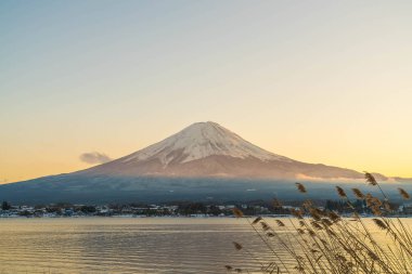 Dağ Fuji San Kawaguchiko Gölü.