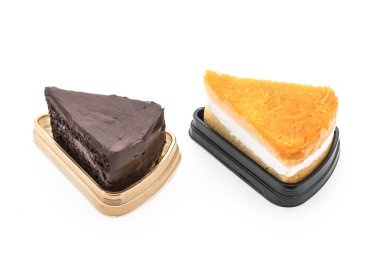 Altın konu pasta ve çikolata kek