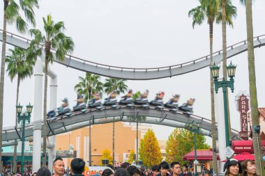 Osaka, Japonya - 21 Kasım 2016: temel tema park konumlar 