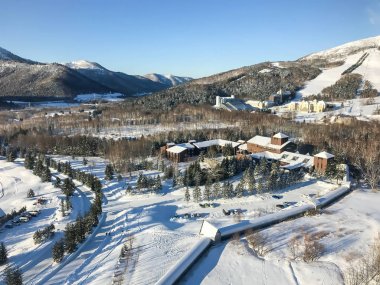 Niseko şehir manzaralı, Hokkaido Japonya