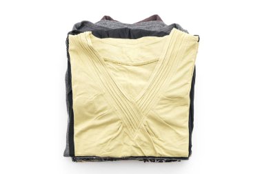 giyim üzerine beyaz yığınları 