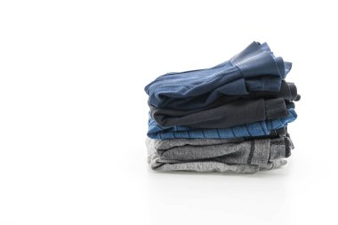 Beyaz arka plan üzerinde erkek iç giyim