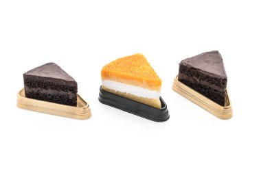 Altın konu pasta ve çikolata kek