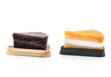 Altın konu pasta ve çikolata kek