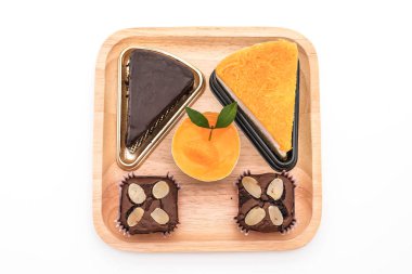 kek, turuncu fincan kek, altın konu pasta ve çikolata Şip Şak