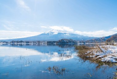 Dağ Fuji San Kawaguchiko Gölü.