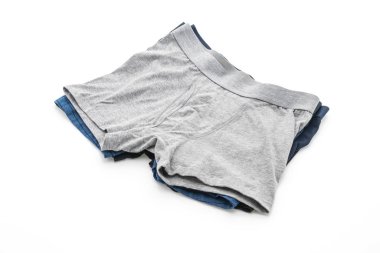 Beyaz arka plan üzerinde erkek iç giyim