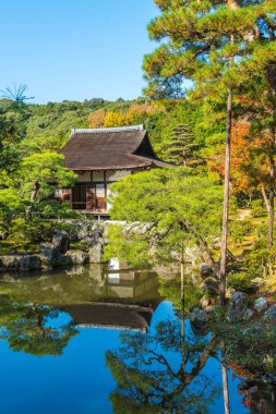 Gümüş Pavilion Ginkakuji Tapınağı'nda güzel mimari