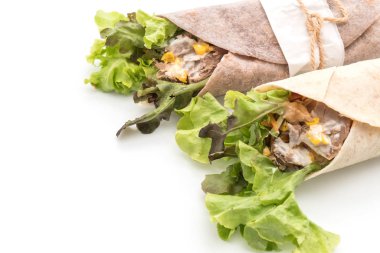 ton balıklı Mısır salata ile salata rulo sarma