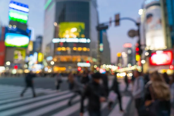 Abstract blur crowd people on crosswalk at Shibuya town