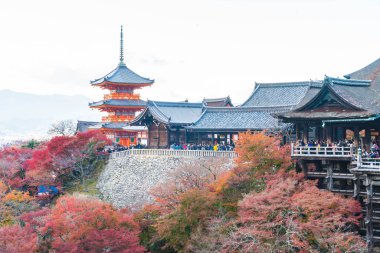 Kyoto, Sonbahar sezonu Kiyomizu veya Kiyomizu-dera Tapınağı.
