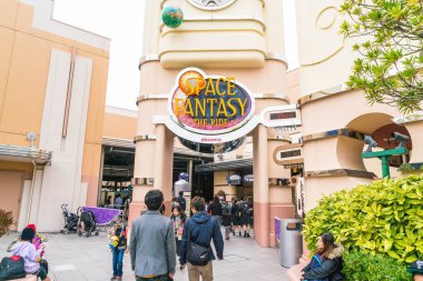 Osaka, Japonya - 21 Kasım 2016: temel tema park konumlar 