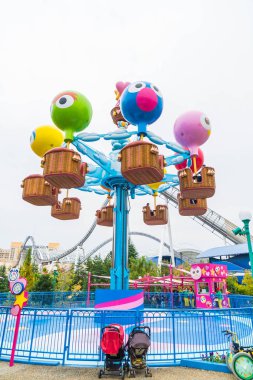 Osaka, Japonya - 21 Kasım 2016: temel tema park konumlar 