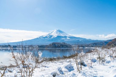 Dağ Fuji San Kawaguchiko Gölü.