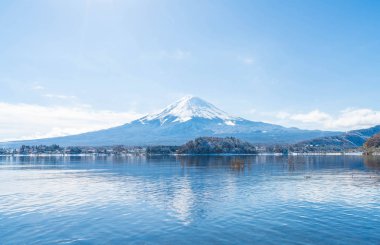 Dağ Fuji San Kawaguchiko Gölü.