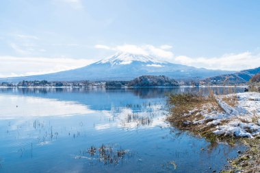 Dağ Fuji San Kawaguchiko Gölü.