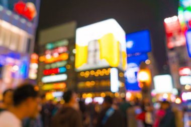 kalabalık insanlar Osaka street Market bulanıklık 