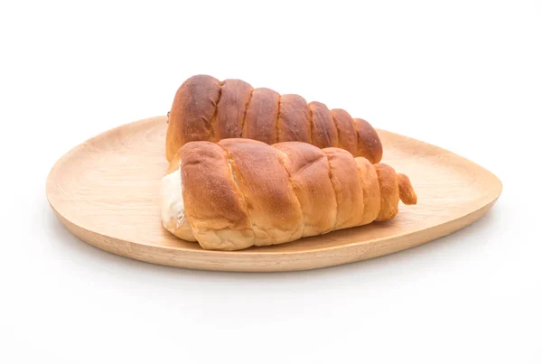 Хлебный рулет со сливками — стоковое фото