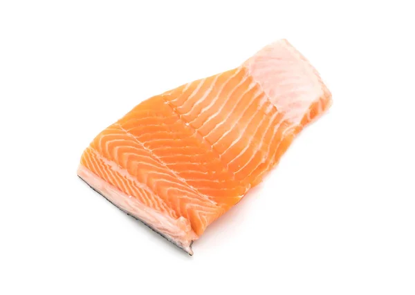 Fresh salmon on white — Stock Photo, Image