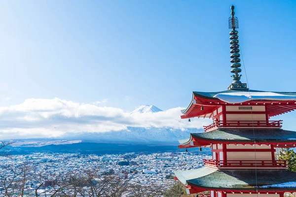 Mt. Fuji Chureito Pagoda Güz, Fujiyoshida ile.