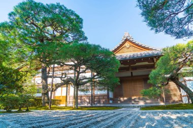 Gümüş Pavilion Ginkakuji Tapınağı'nda güzel mimari