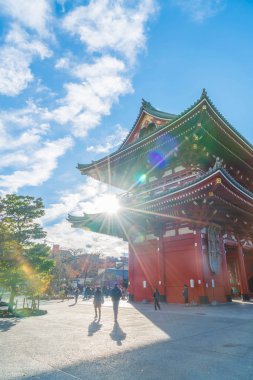Bölgenin her Asakusa Sensoji Tapınağı içinde güzel mimari 