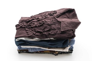 giyim üzerine beyaz yığınları 