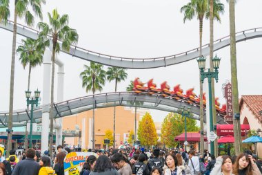 Osaka, Japonya - 21 Kasım 2016: temel tema park konumlar 