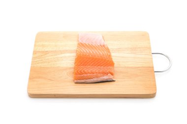 ahşap tahta üzerinde taze somon